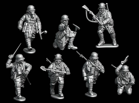 Great War German Sturmtruppe Close Combat Weapons by W3 Wargaming