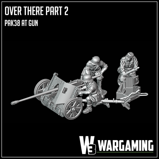 Afrika Korps PAK38 AT Gun & Crew by W3 Wargaming