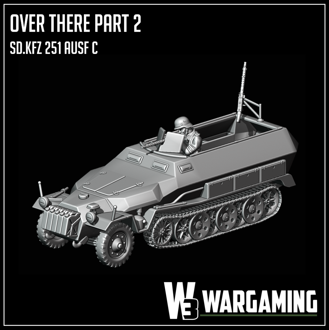 Afrika Korps Sd.Kfz 251-1C Halftrack by W3 Wargaming