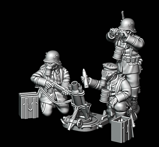 Great War German 7.6cm Leicher Minenwerfer by W3 Wargaming