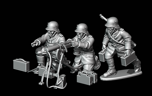 Great War German MG08 Team by W3 Wargaming
