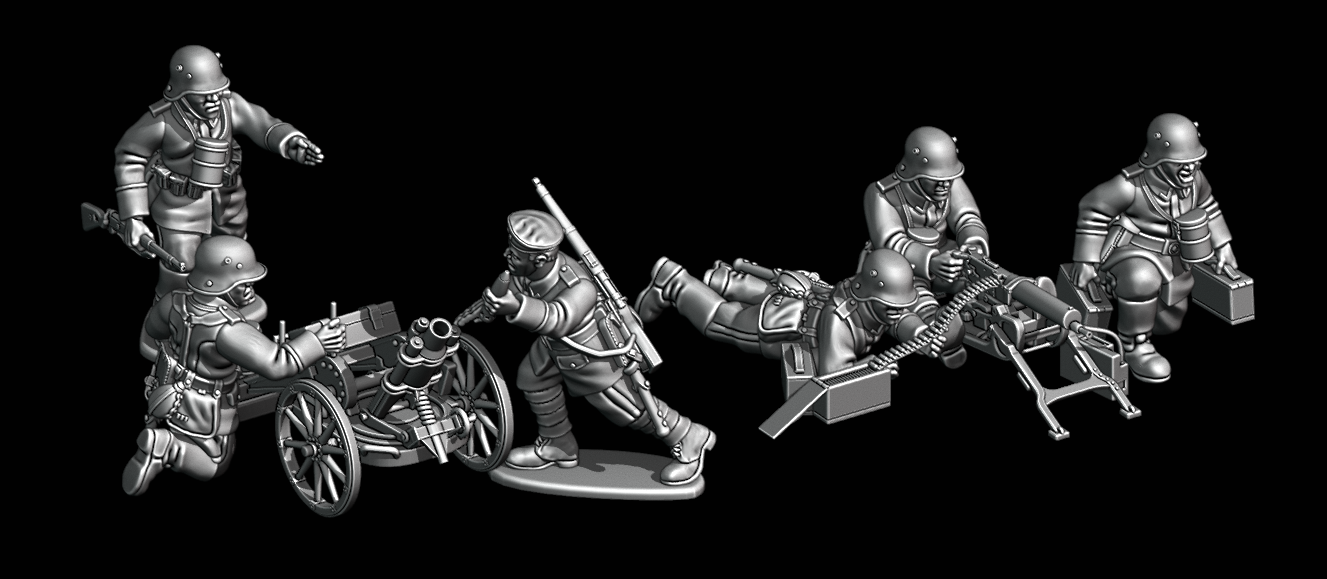 Great War German Alternative Weapons Teams by W3 Wargaming