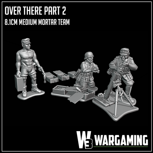Afrika Korps 8.1cm Granatwerfer34 Team by W3 Wargaming