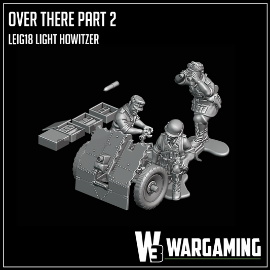 Afrika Korps 7.5cm LeiG18 Artillery & Crew by W3 Wargaming