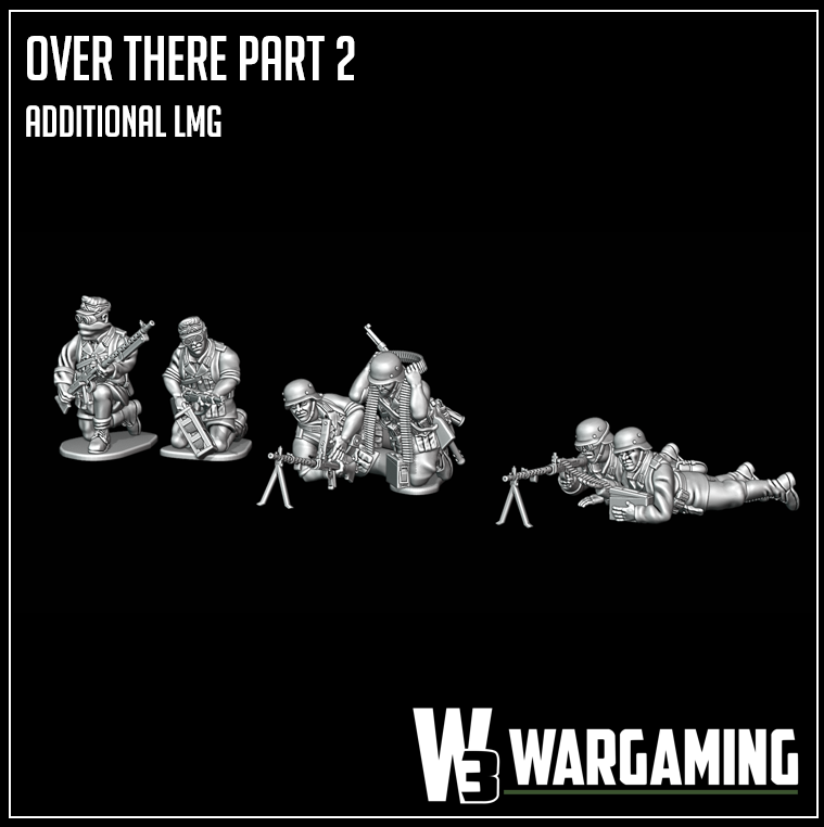 Afrika Korps Additional LMG Teams by W3 Wargaming