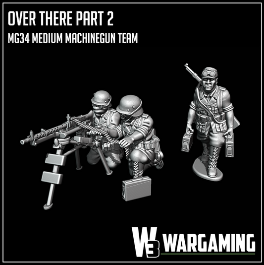 Afrika Korps MG34 Tripod Team by W3 Wargaming