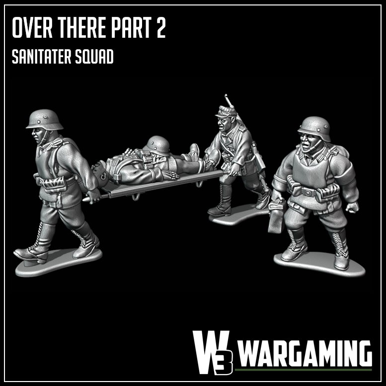Afrika Korps Sanisoldat (Medic) Team by W3 Wargaming