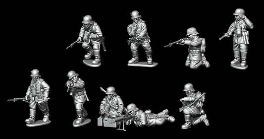 Great War German Infantry Squad by W3 Wargaming