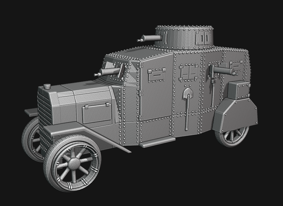 Great War German Ehrhardt E-V4 Armored Car by W3 Wargaming