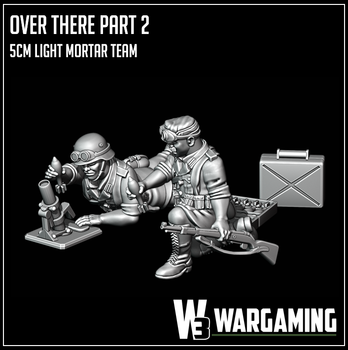 Afrika Korps 5cm Granatwerfer Team by W3 Wargaming