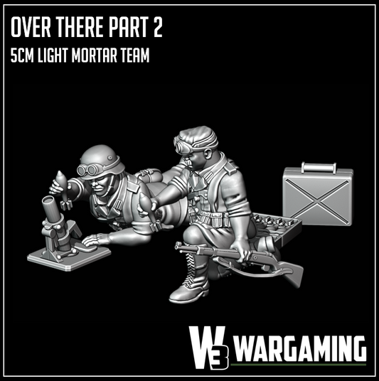 Afrika Korps 5cm Granatwerfer Team by W3 Wargaming