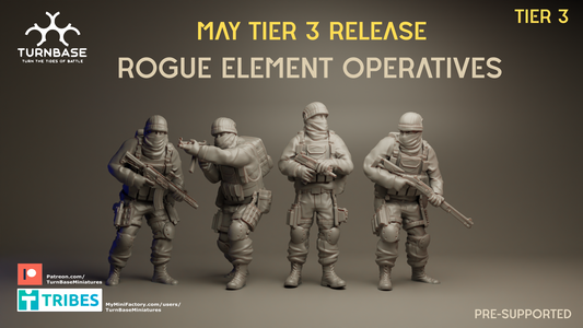 Wargames- Rogue Element Operatives by TurnBase Miniatures