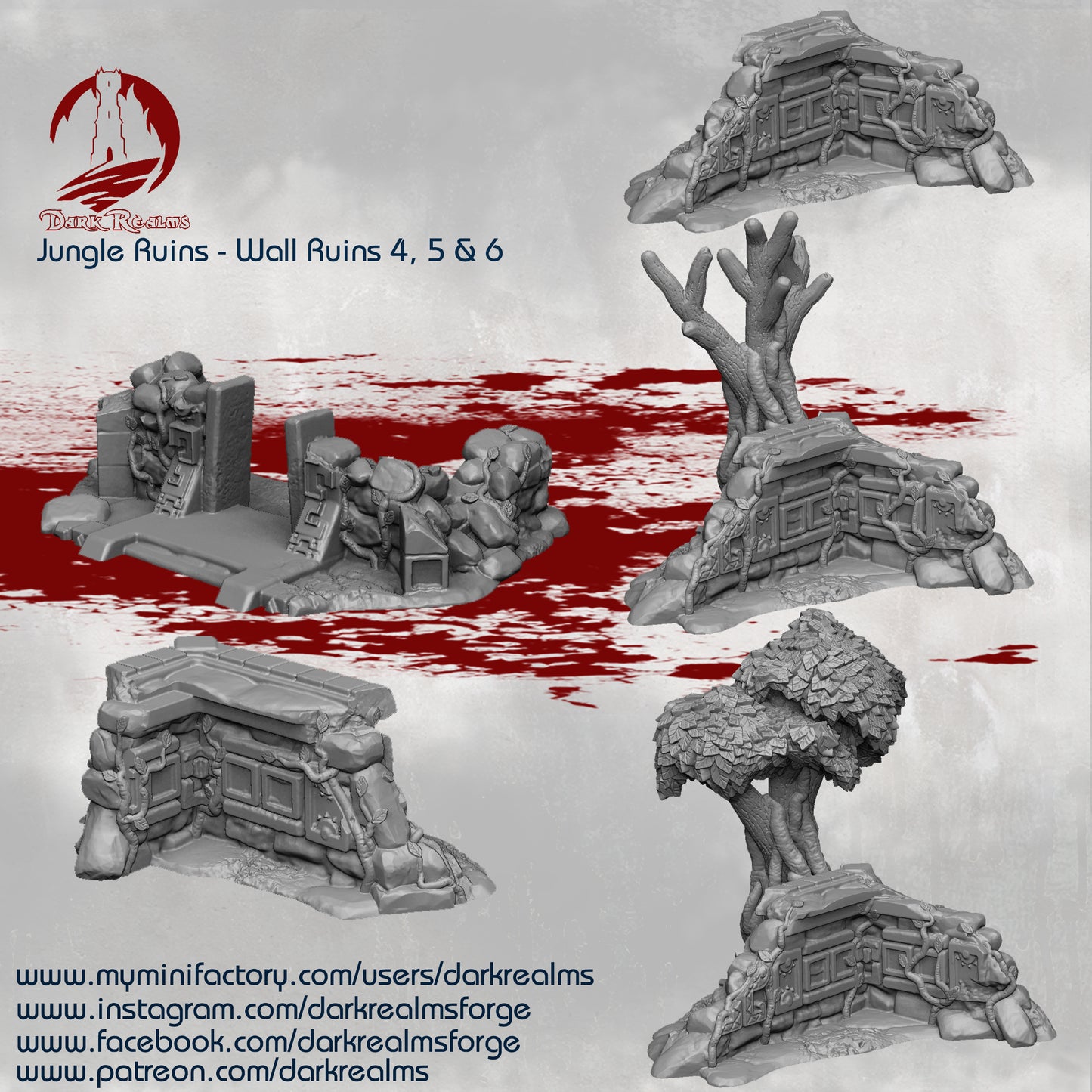 Jungle Wall Ruins 4, 5, & 6 by Dark Realms Forge