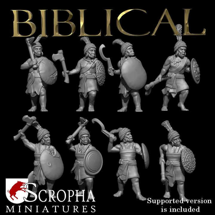 Nubian warriors by Scropha Miniatures
