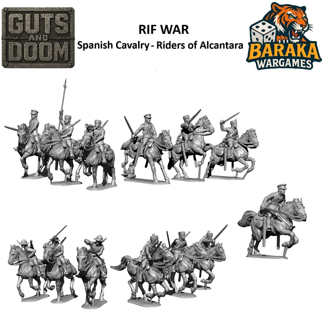 Rif War/SCW Spanish Cavalry Mounted by Baraka Wargames and Miniatures