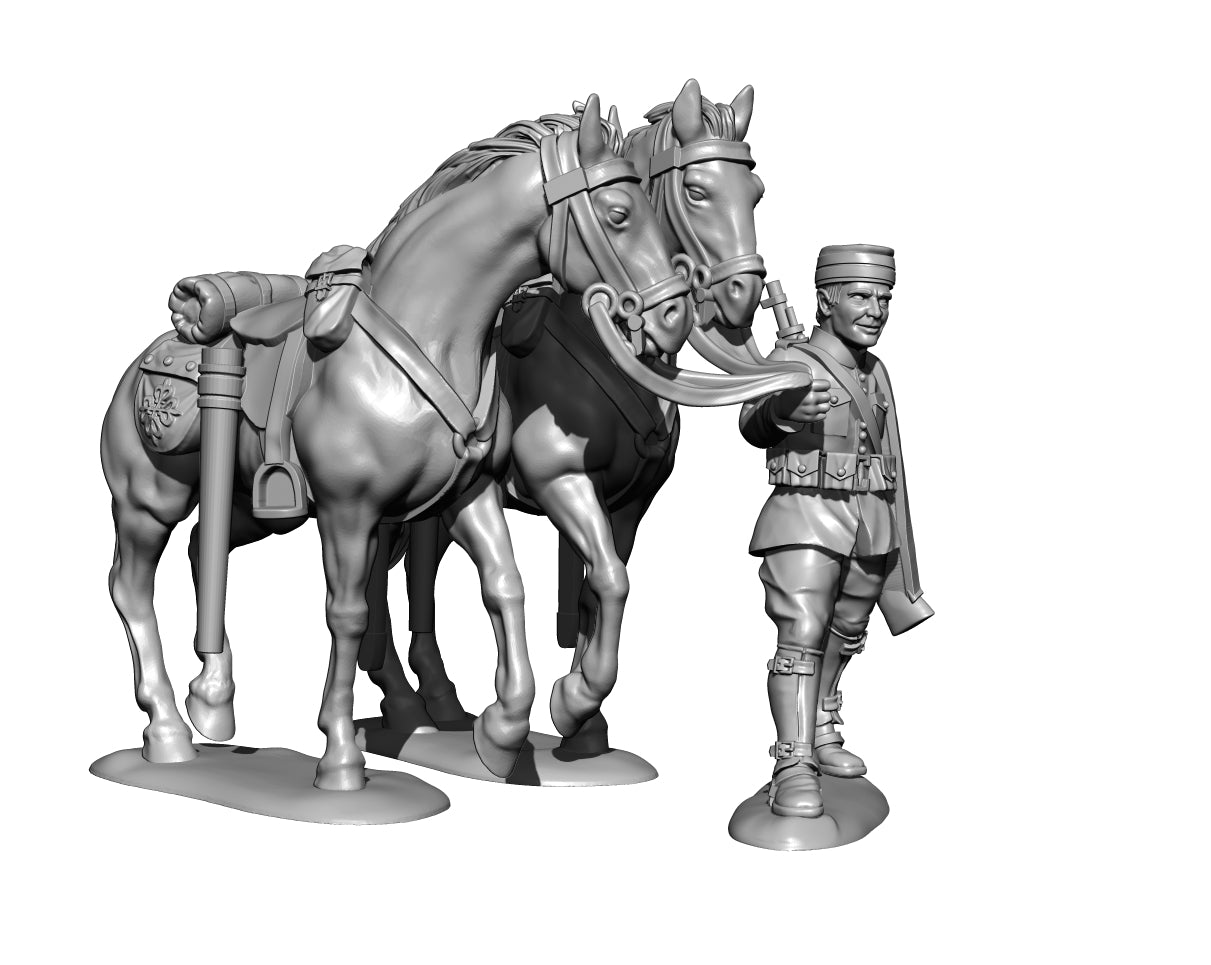 Rif War/SCW Spanish Cavalry Dismounted by Baraka Wargames and Miniatures